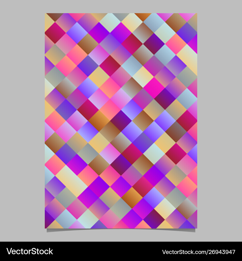 Gradient abstract diagonal square pattern page Gradient abstract diagonal square pattern page vector image