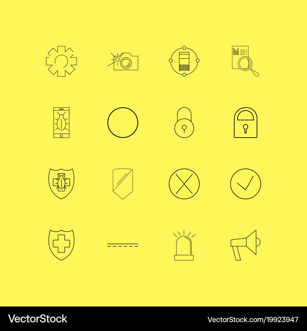 Internet of things linear icon set simple outline vector image