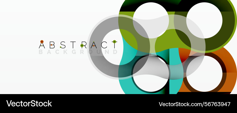 Modern design features overlapping circles colors Vector Image