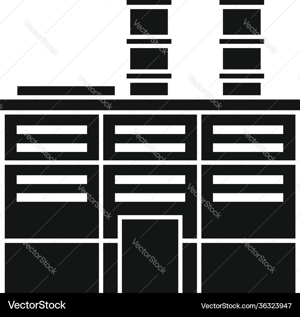 Sorting recycle factory icon simple style Sorting recycle factory icon simple style vector image