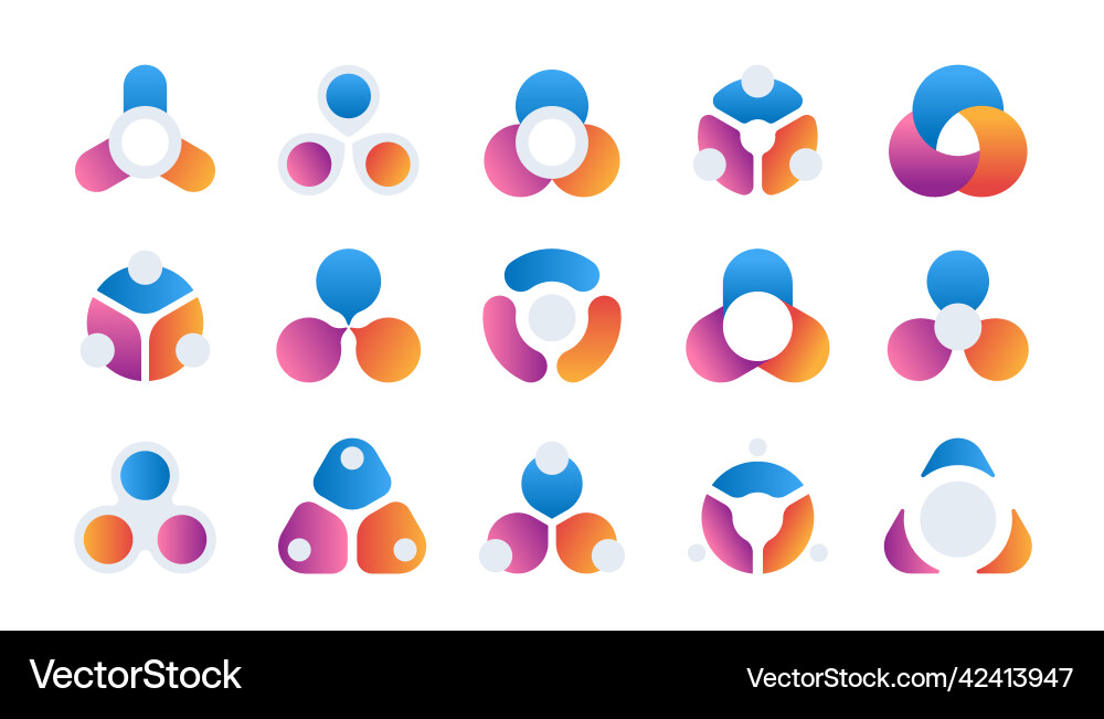 Zyklusdiagramm 3 Schritt Kreis Infografikelemente Zyklusdiagramm 3 Schritt Kreis Infografikelemente vektorbild