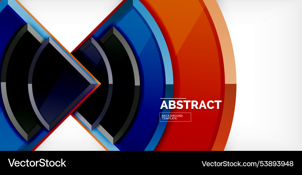 Abstract background - circles and round triangles Abstract background - circles and round triangles vector image