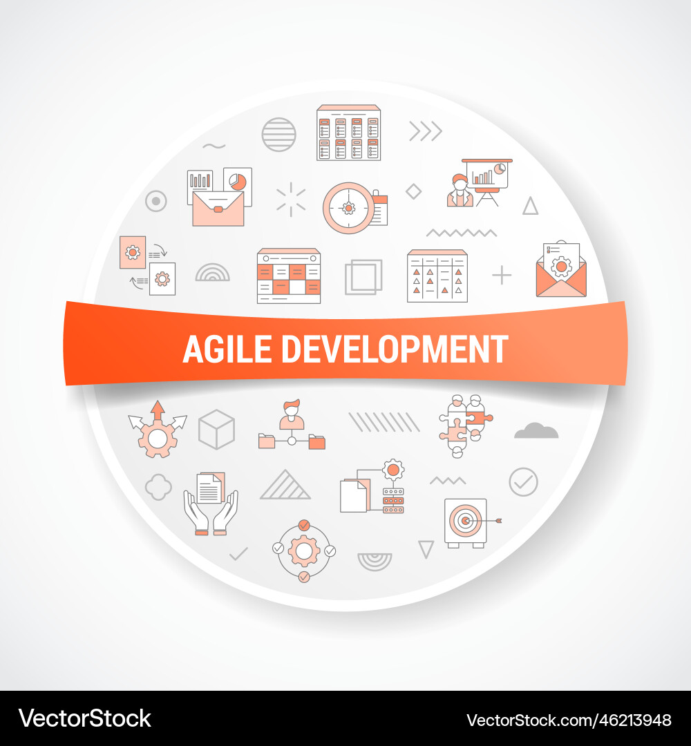 Agile development concept with icon Vector Image