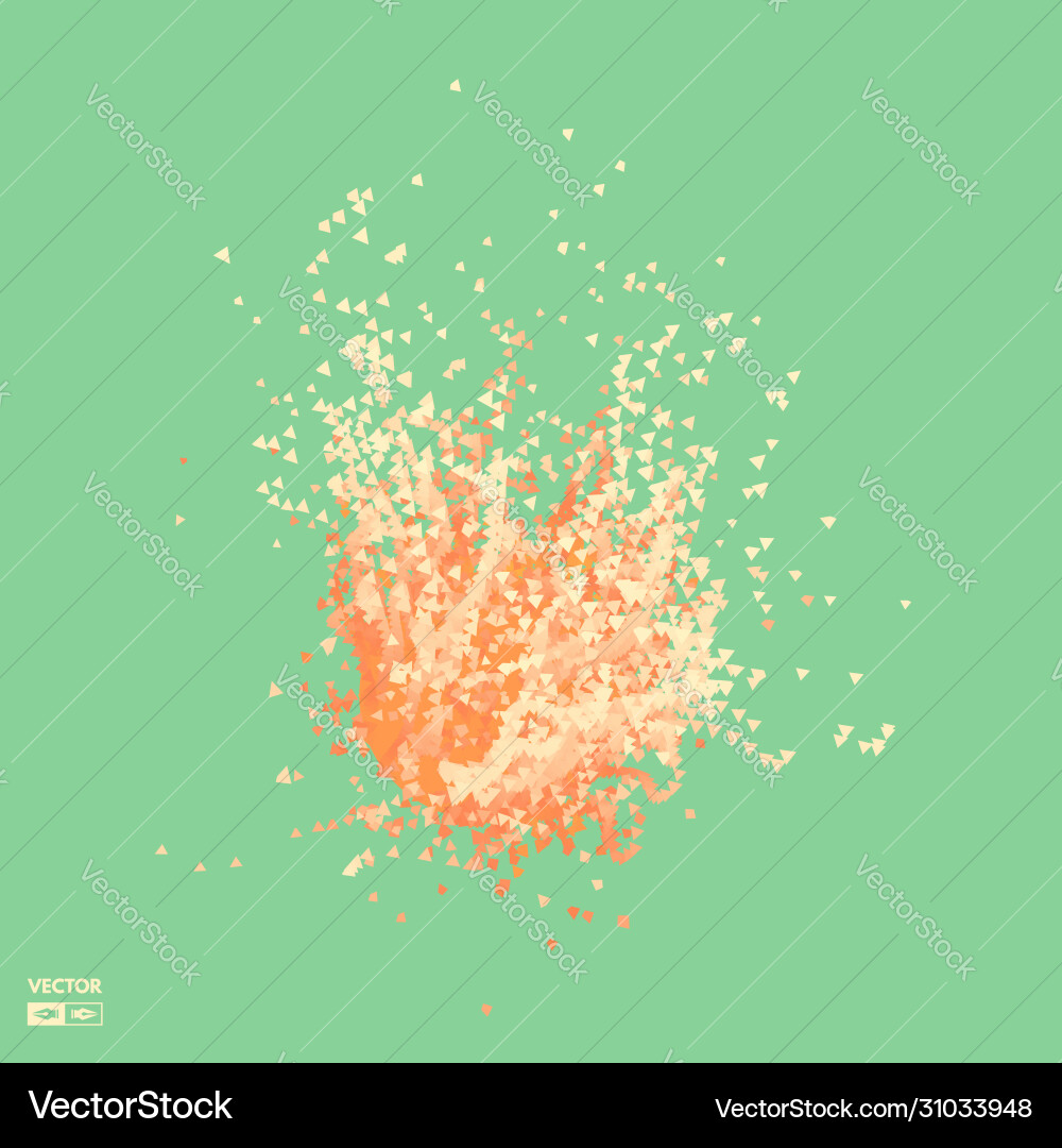 Array with dynamic emitted particles futuristic Array with dynamic emitted particles futuristic vector image
