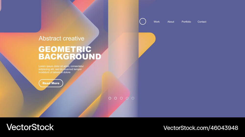 Fluid gradient triangles landing page background Fluid gradient triangles landing page background vector image
