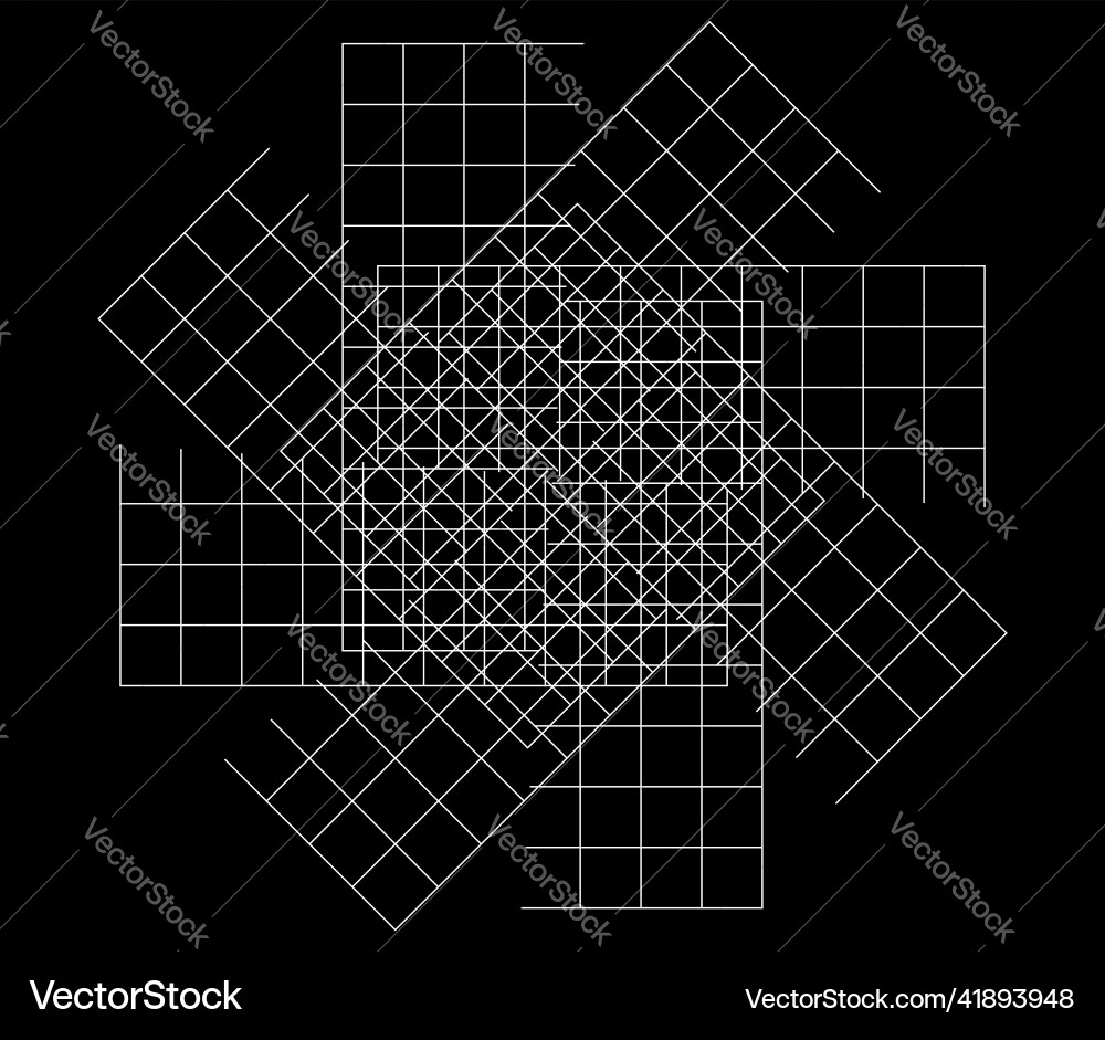 Mirrored tweaked irregular grid mesh grating Mirrored tweaked irregular grid mesh grating vector image