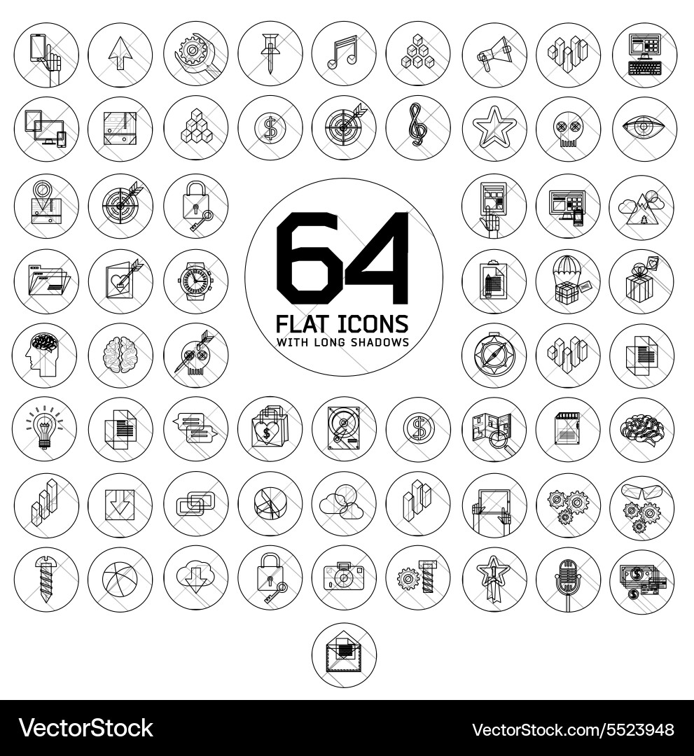 Modern thin line icons for web and mobile vector image