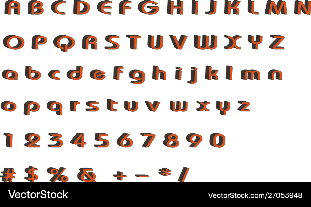 Pattern alphabet set number sketch style vector image