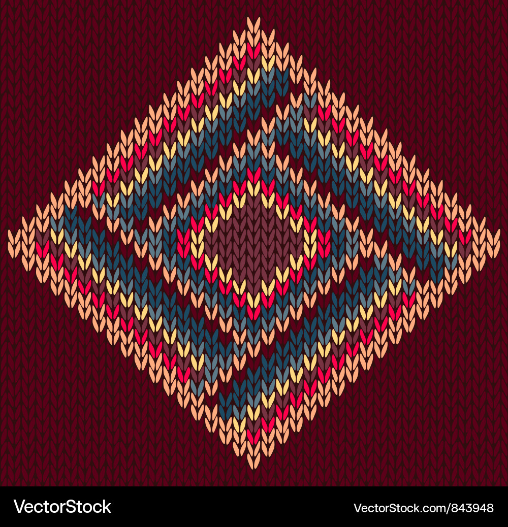 Style seamless knitted pattern Vector Image