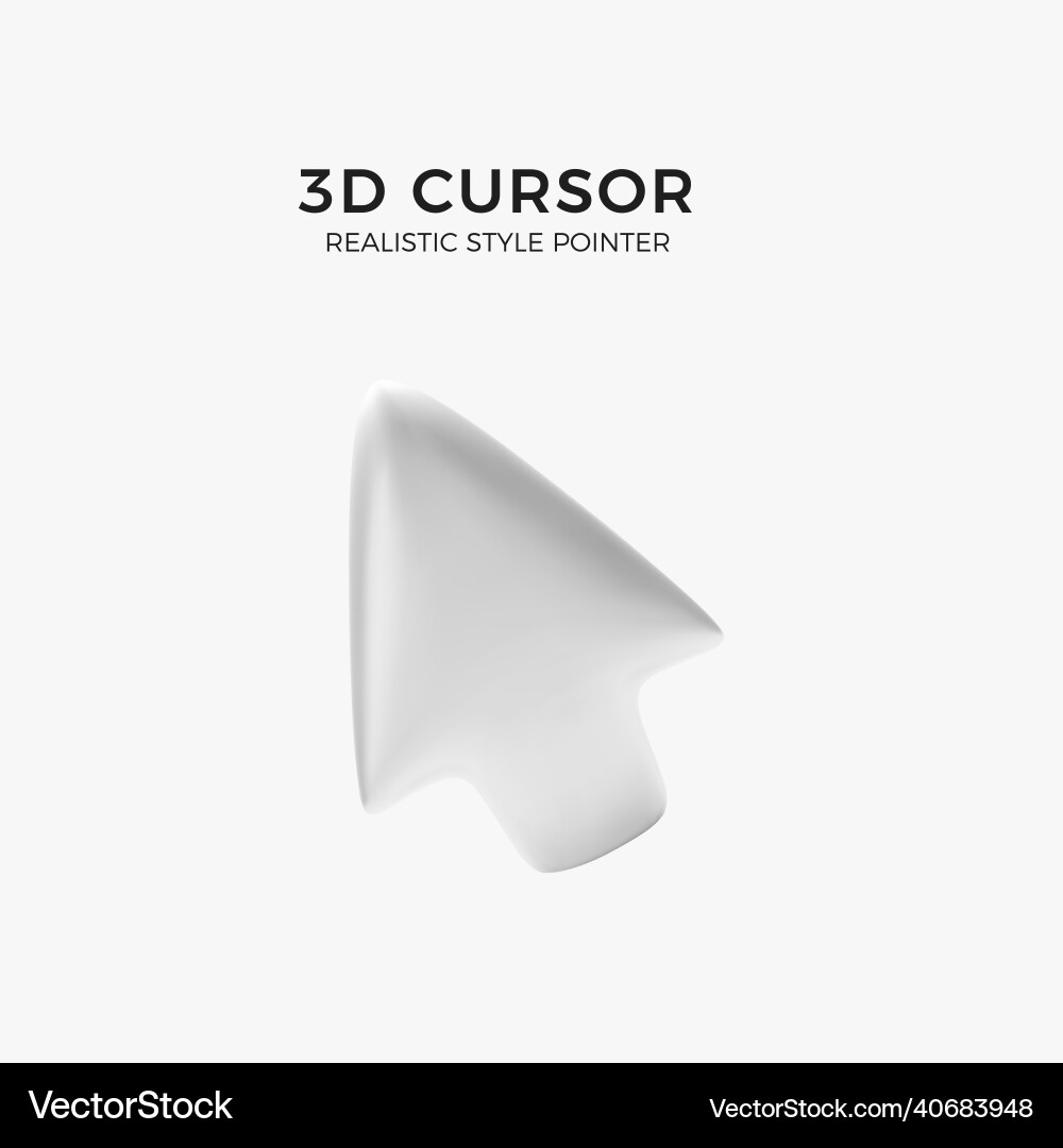White arrow computer pointer or mouse cursor White arrow computer pointer or mouse cursor vector image