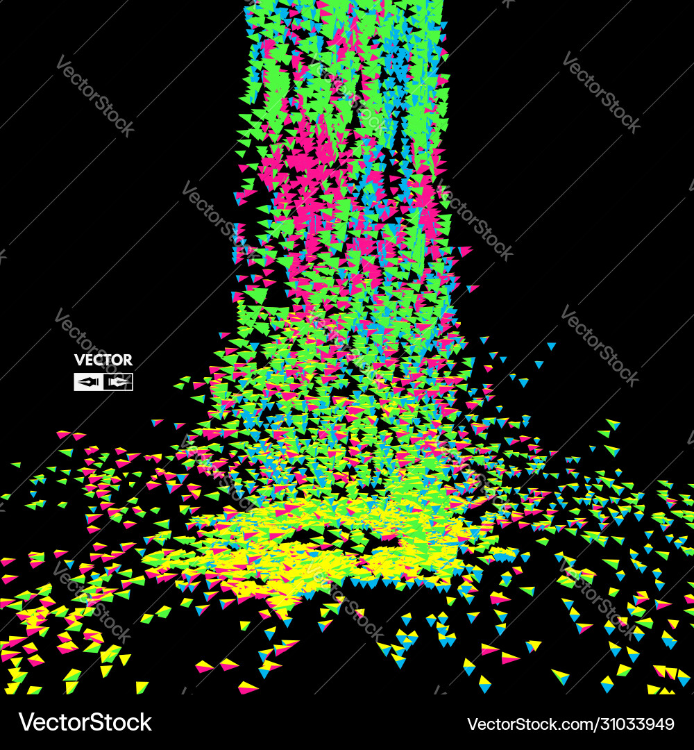 Array with dynamic emitted particles futuristic Array with dynamic emitted particles futuristic vector image