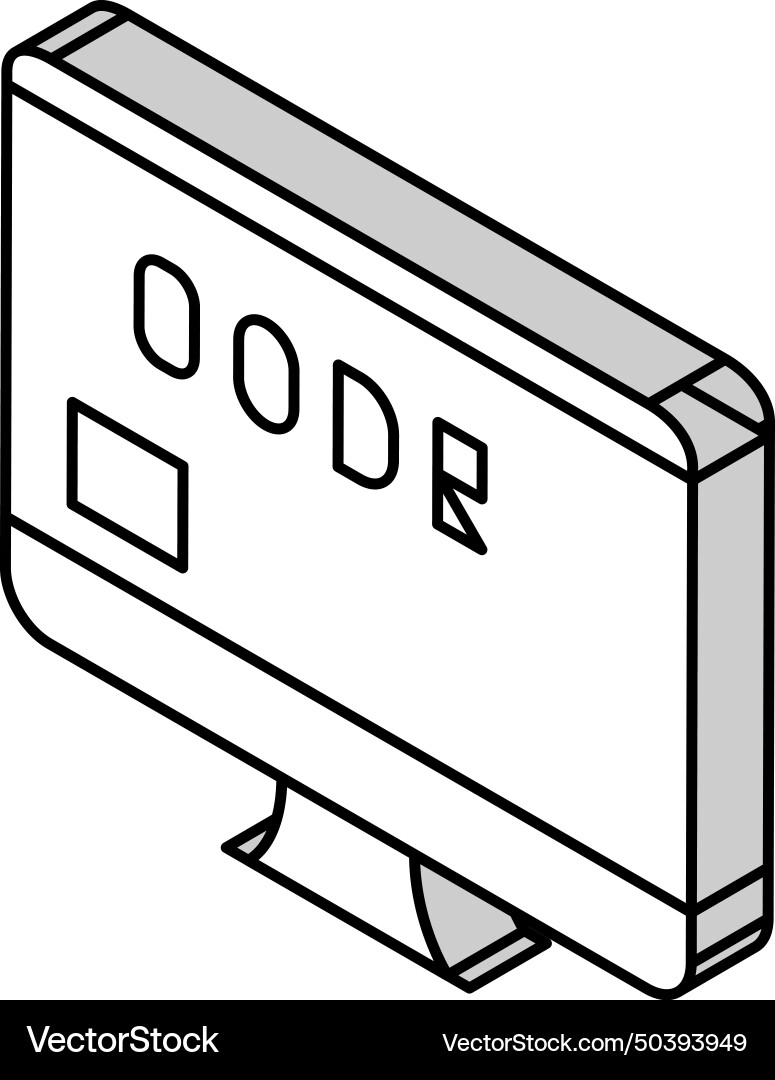 Code auf Computer-Bildschirm isometrische Icon Code auf Computer-Bildschirm isometrische Icon vektorbild