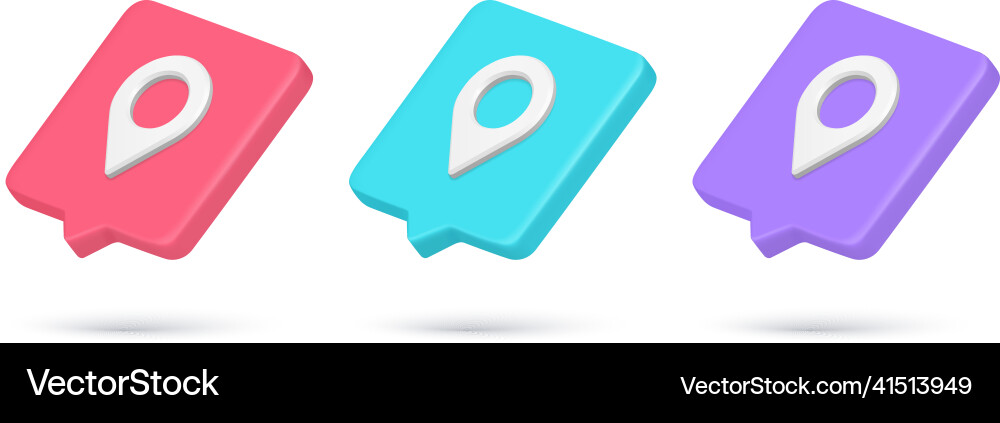 Collection multicolored map pin location pointer Collection multicolored map pin location pointer vector image