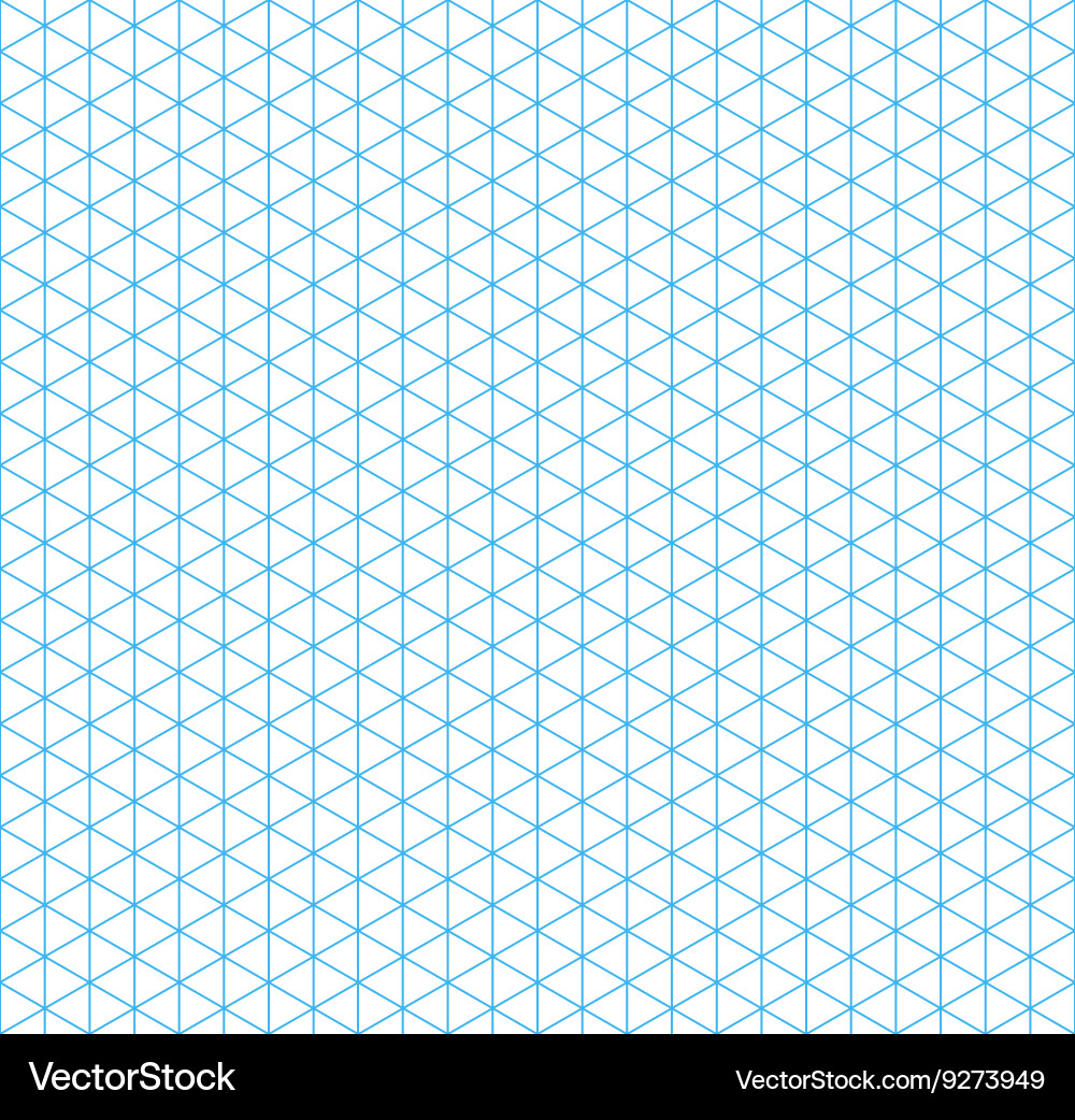 Cyan Isometric Grid Pattern vector image