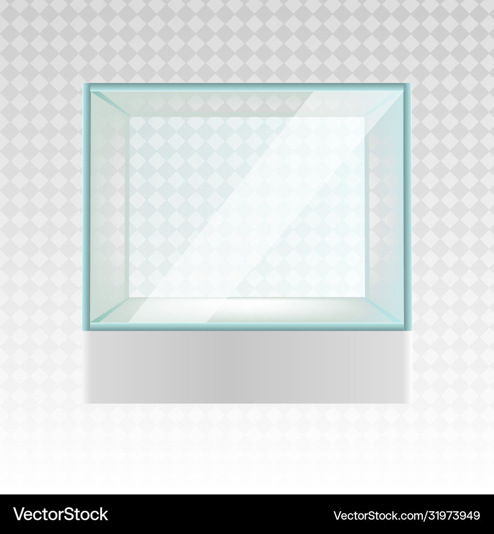 Display case on a transparent background v Vector Image