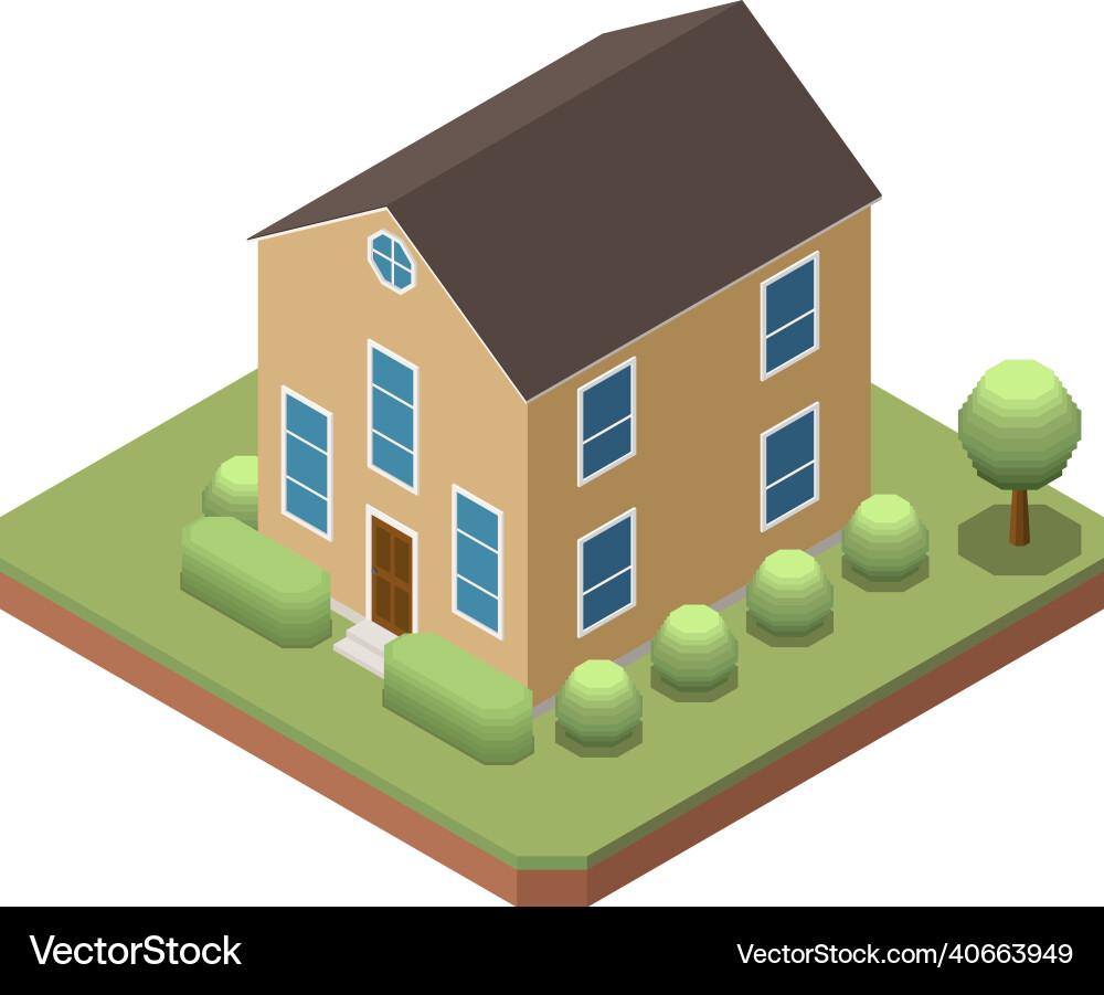 House suburban building composition House suburban building composition vector image