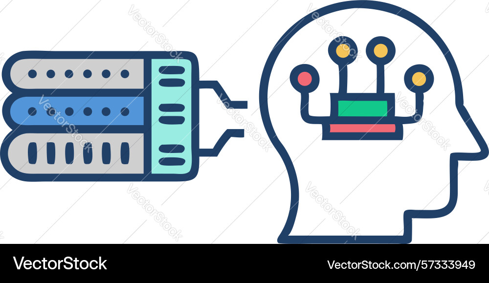 Mind-to-server data connection and intellectual vector image