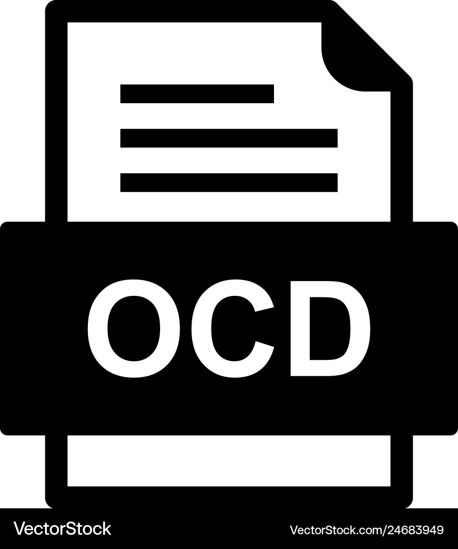 Ocd file document icon vector image