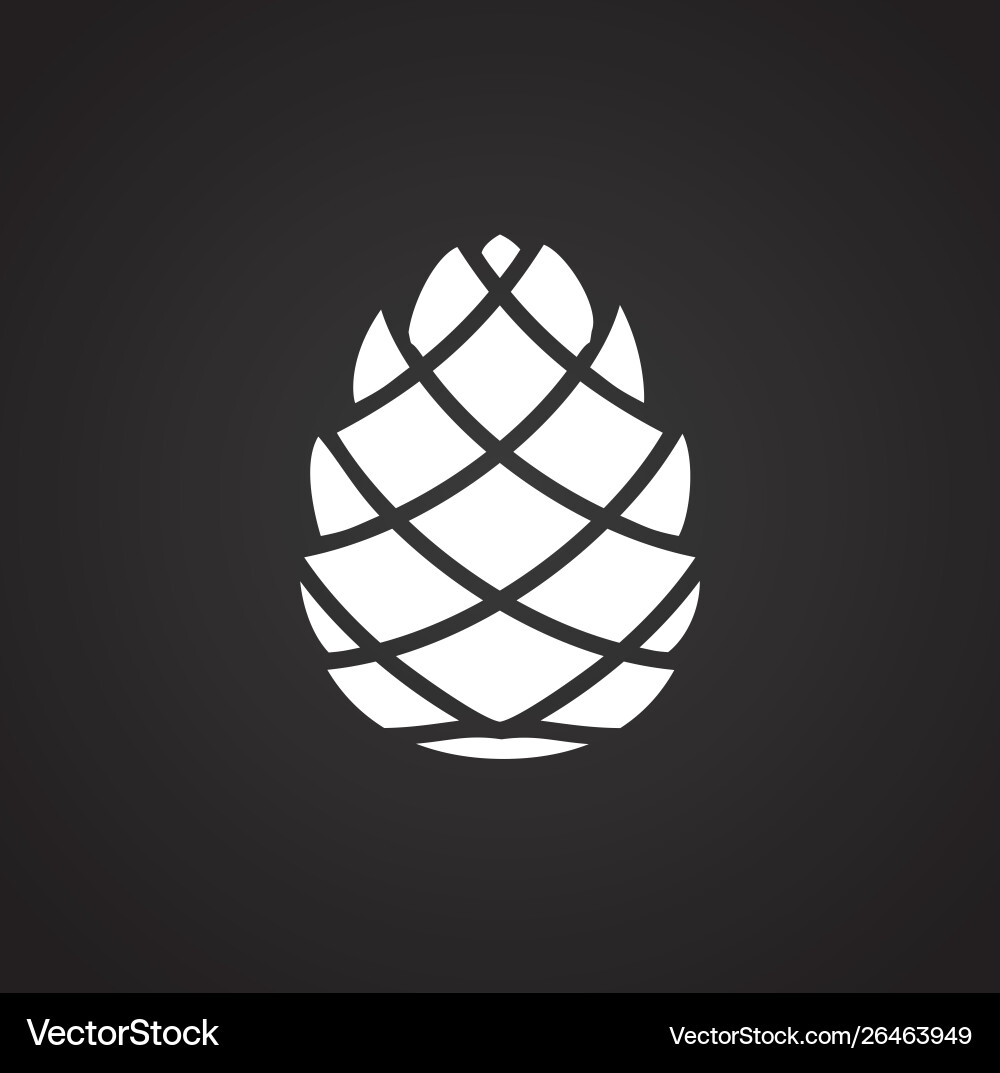 Pine cone icon on background for graphic and web Pine cone icon on background for graphic and web vector image