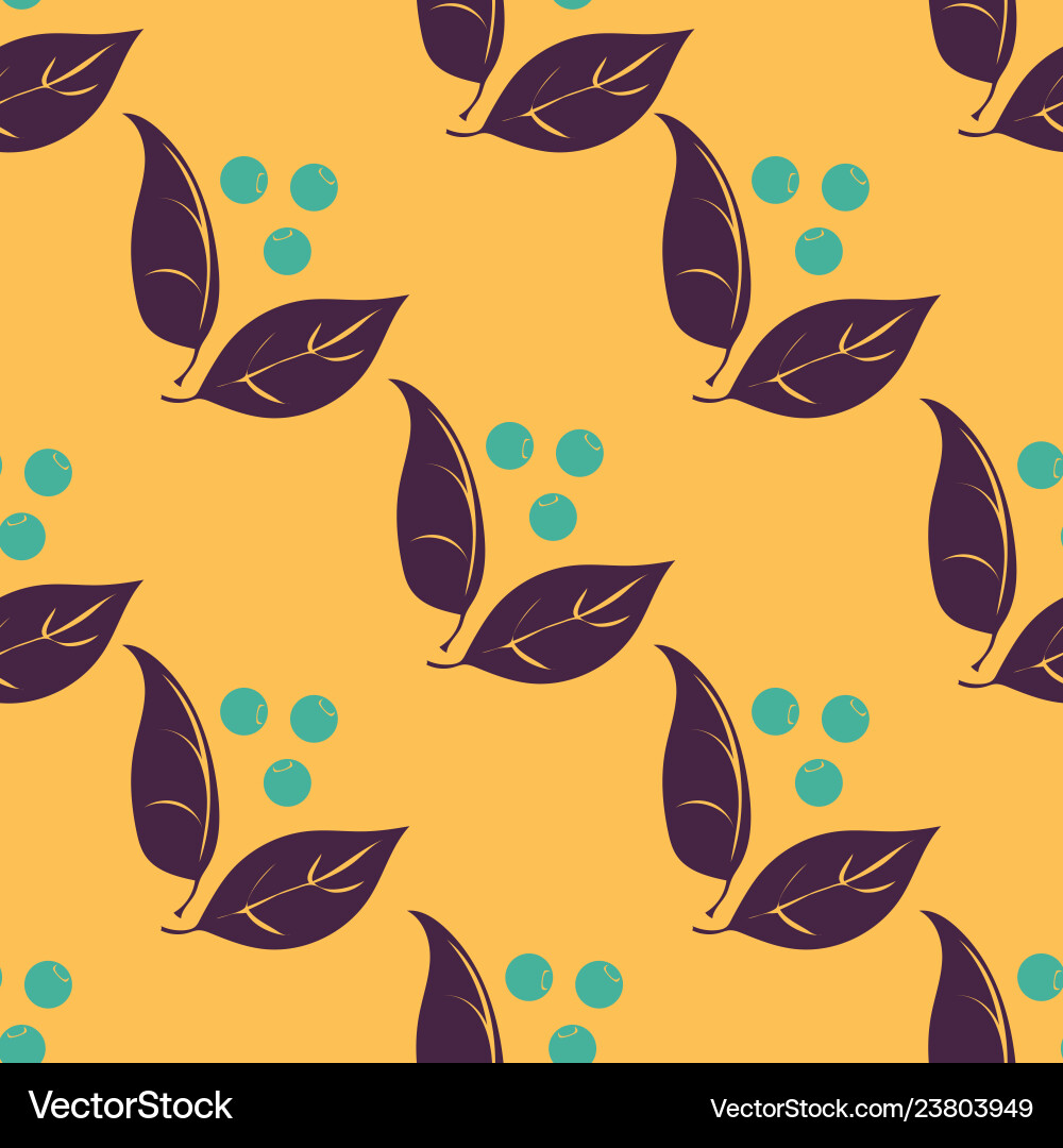 Seamless autumn pattern with berries Seamless autumn pattern with berries vector image