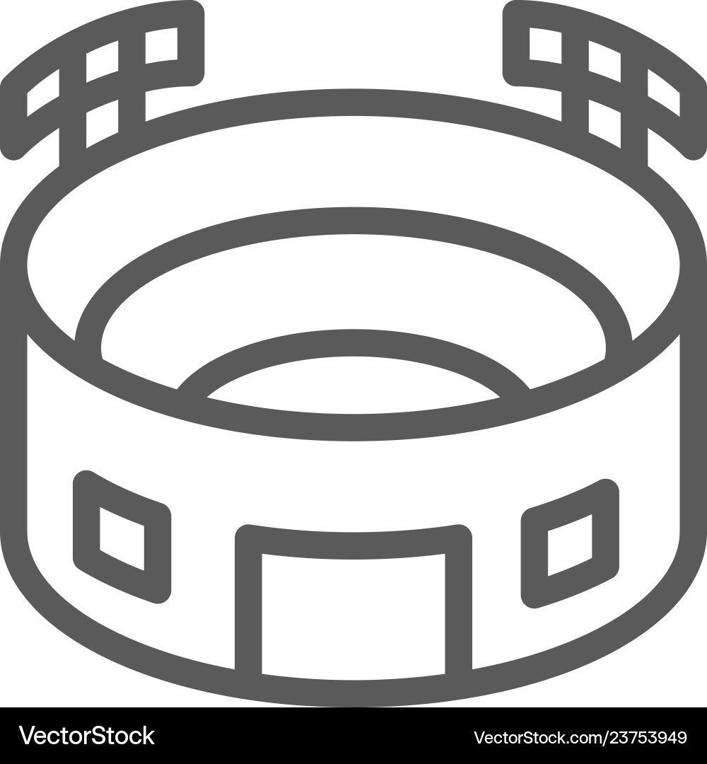 Sports Stadium Spotlight Icon Vector Image