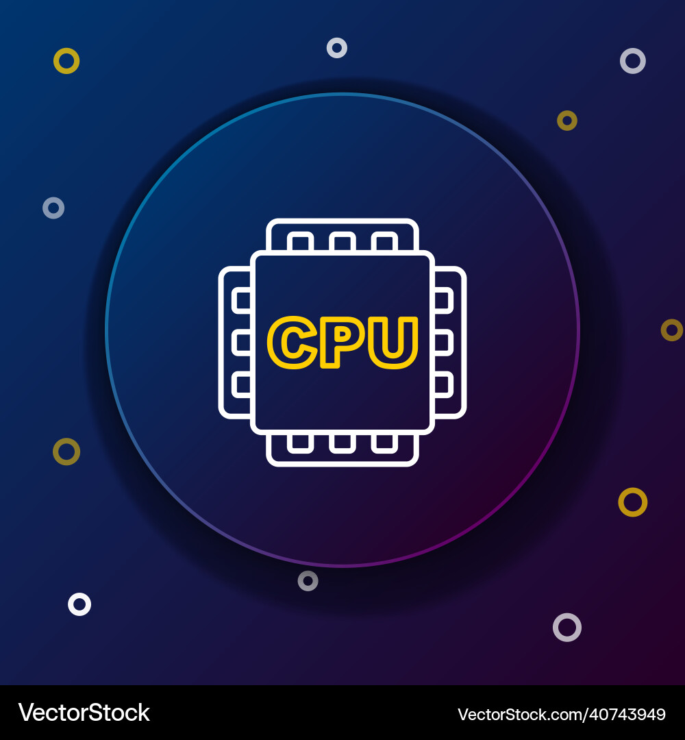 Zeilenrechner mit Mikroschaltungen cpu Zeilenrechner mit Mikroschaltungen cpu vektorbild