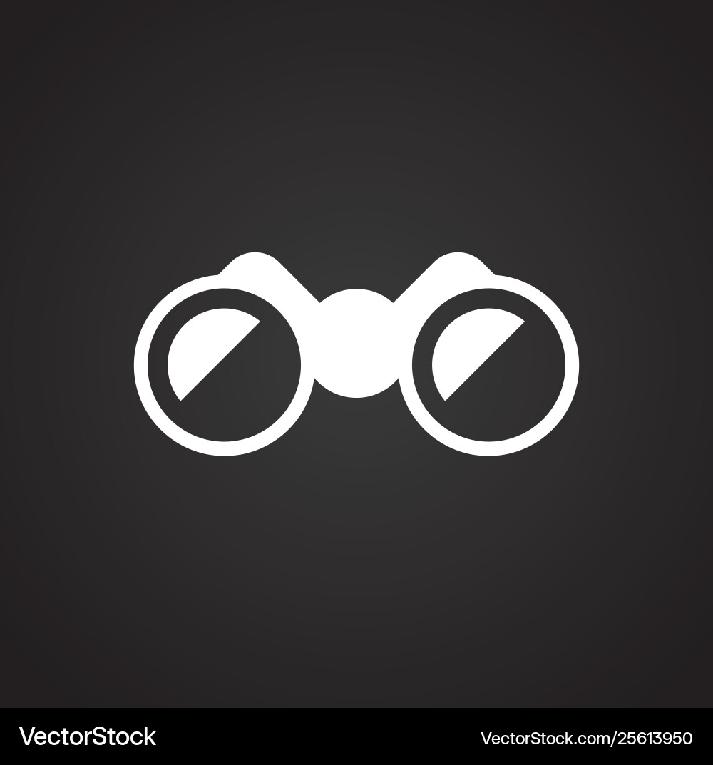 Binocular icon on background for graphic and web Binocular icon on background for graphic and web vector image