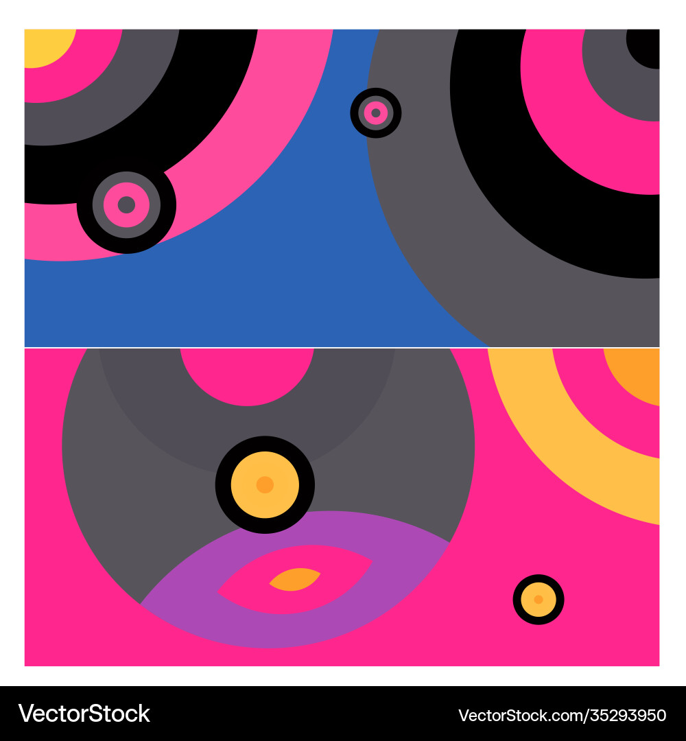 Colorful geometric and curve background pattern vector image