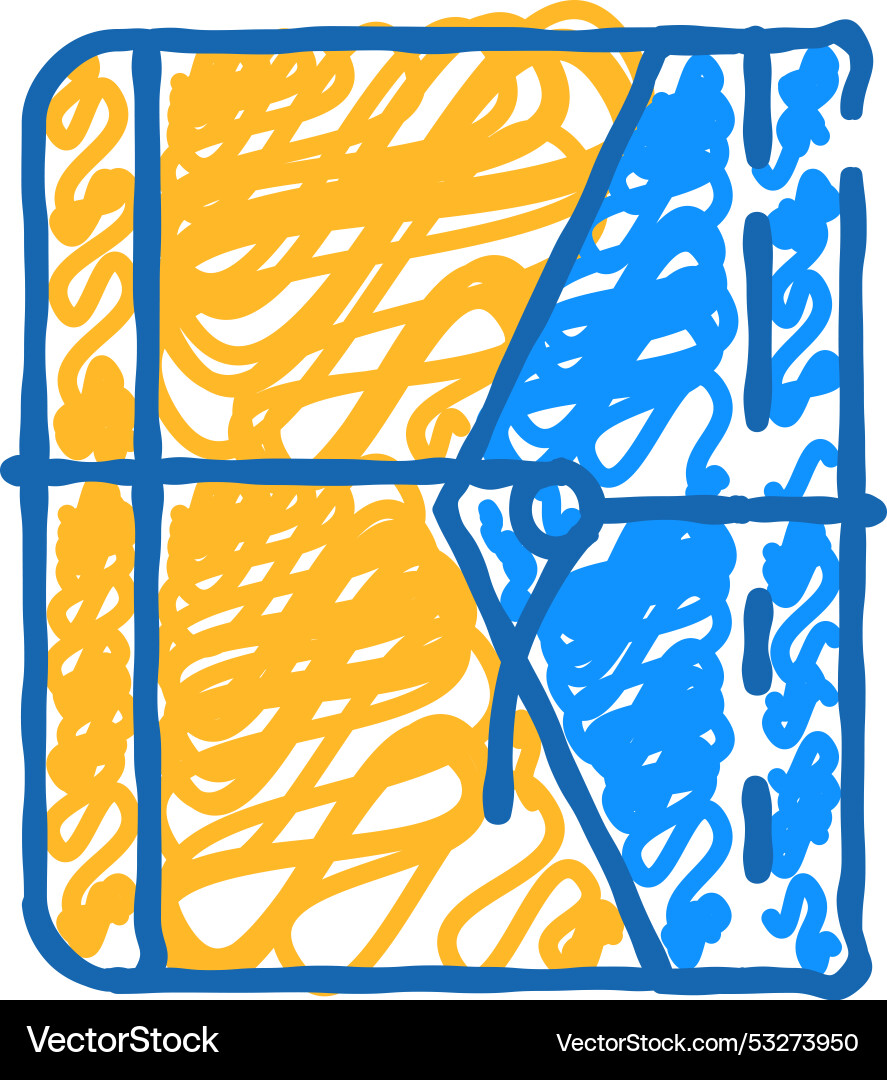 Diary with string icon doodle Diary with string icon doodle vector image