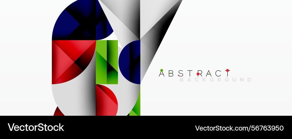 Geometric shapes overlap creating vibrant Vector Image