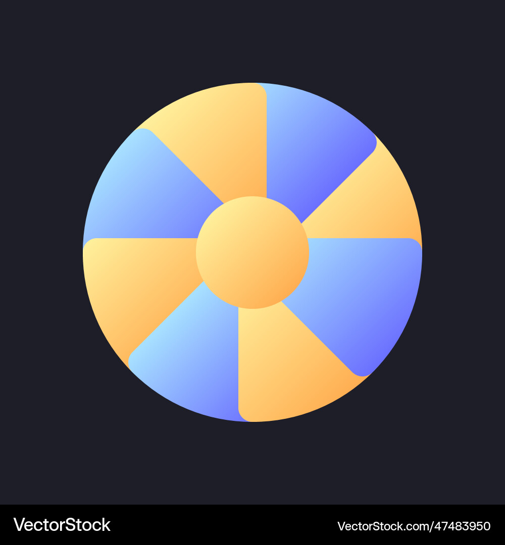 Hue color flat gradient fill ui icon for dark Hue color flat gradient fill ui icon for dark vector image