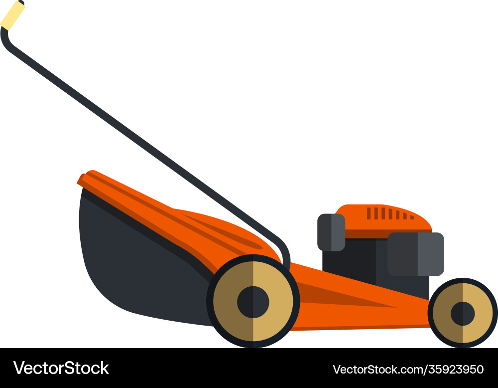 Lawn mower icon flat isolated Royalty Free Vector Image