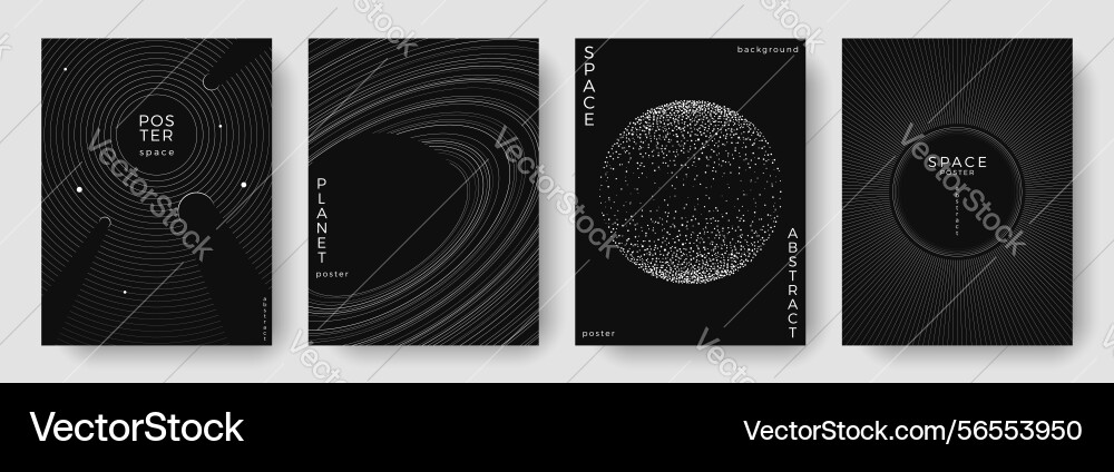 Set of abstract space astronomy backgrounds Set of abstract space astronomy backgrounds vector image