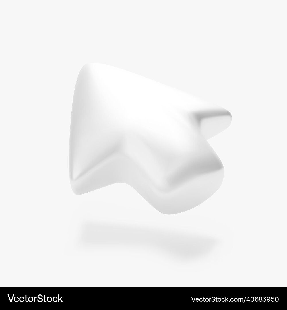 White arrow computer pointer or mouse cursor White arrow computer pointer or mouse cursor vector image