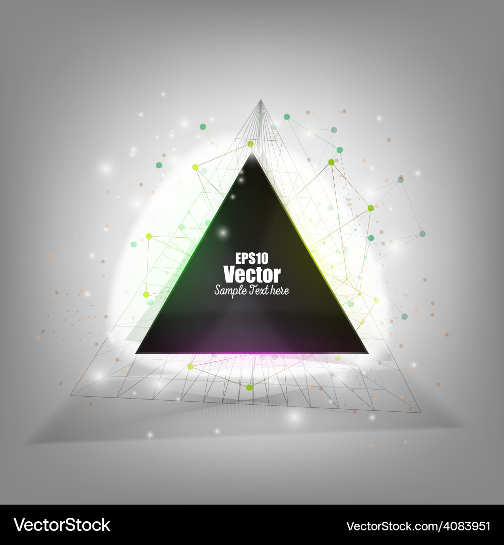 Abstract triangle banner with place for text vector image