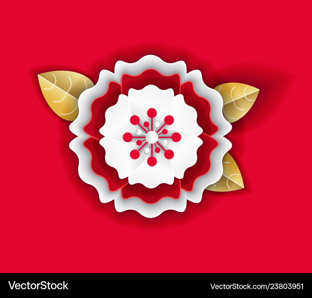 Blütenblätter Origami mit Blättern chinesische Ikone Blütenblätter Origami mit Blättern chinesische Ikone vektorbild