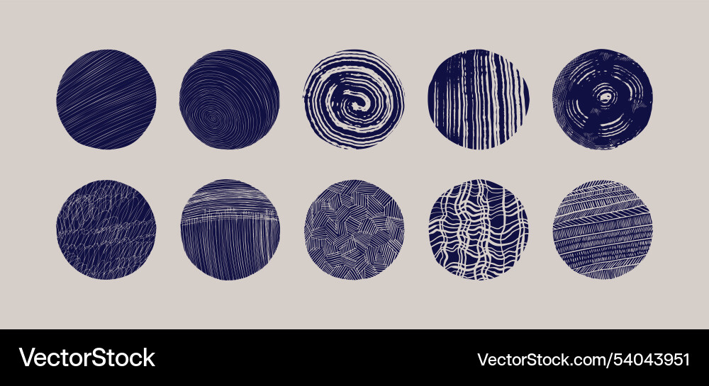 Circle Line Art Pattern vector image