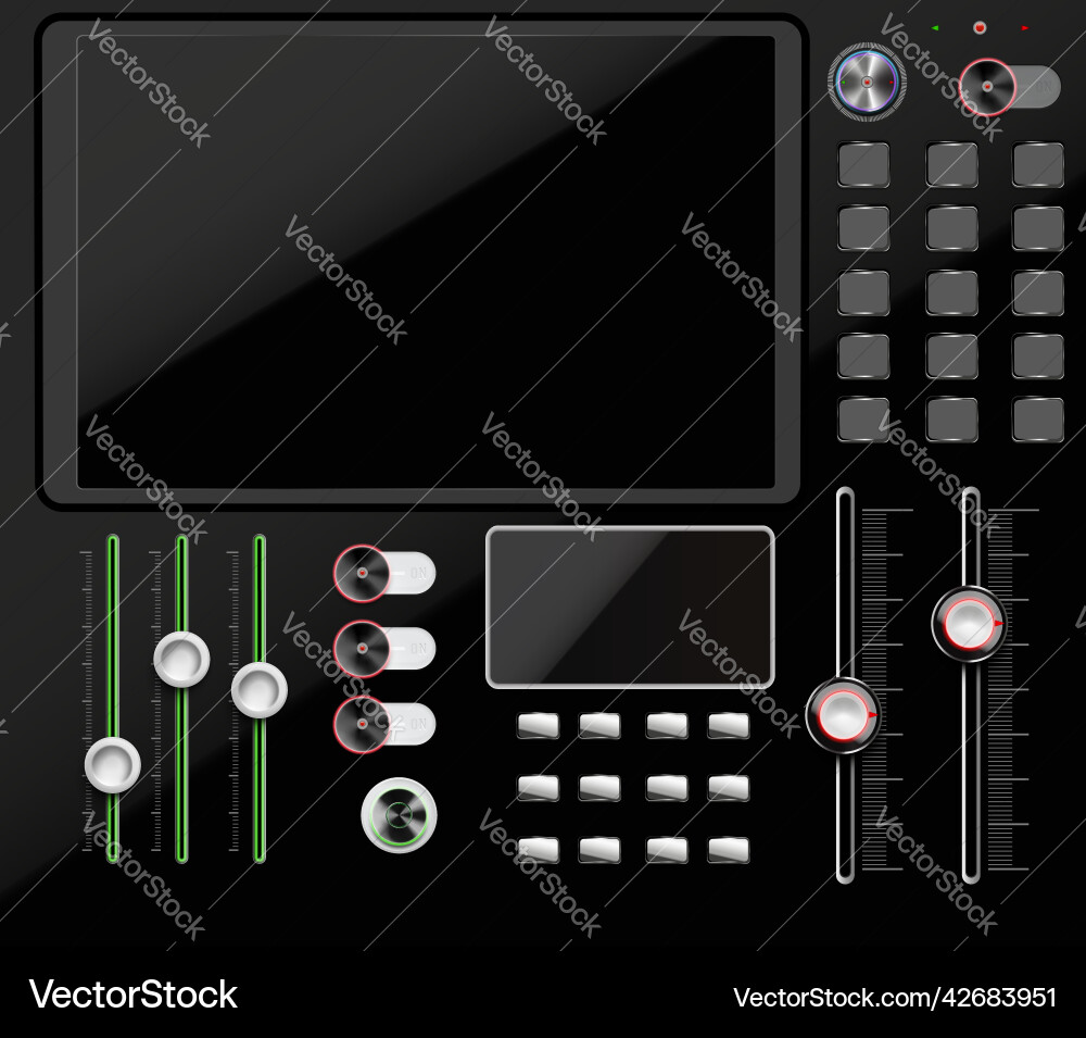 Dashboard elements realistic composition Dashboard elements realistic composition vector image