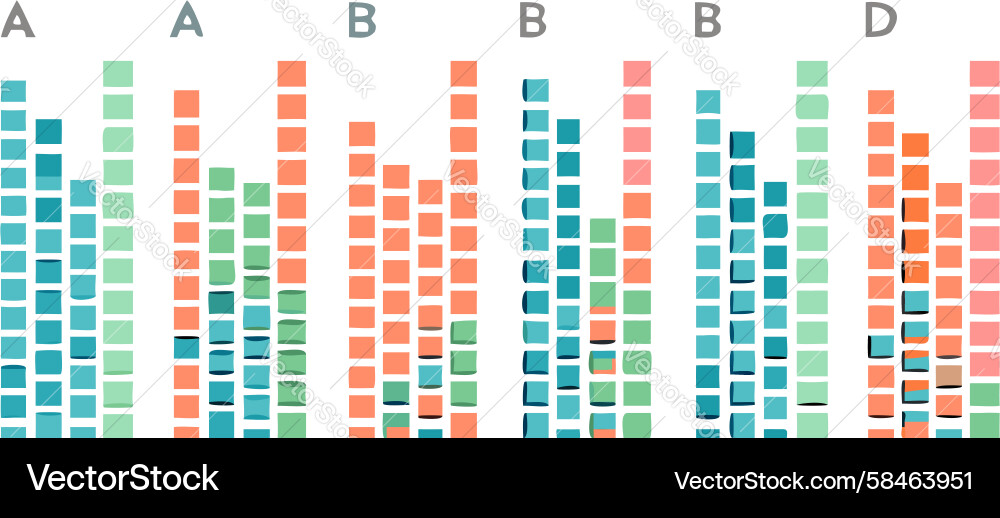 Diverse Bar Charts & Data Visualizations Vector Image