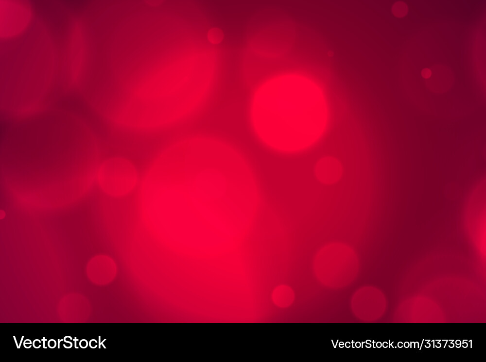 Elegant blurry red bokeh lights background design Vector Image