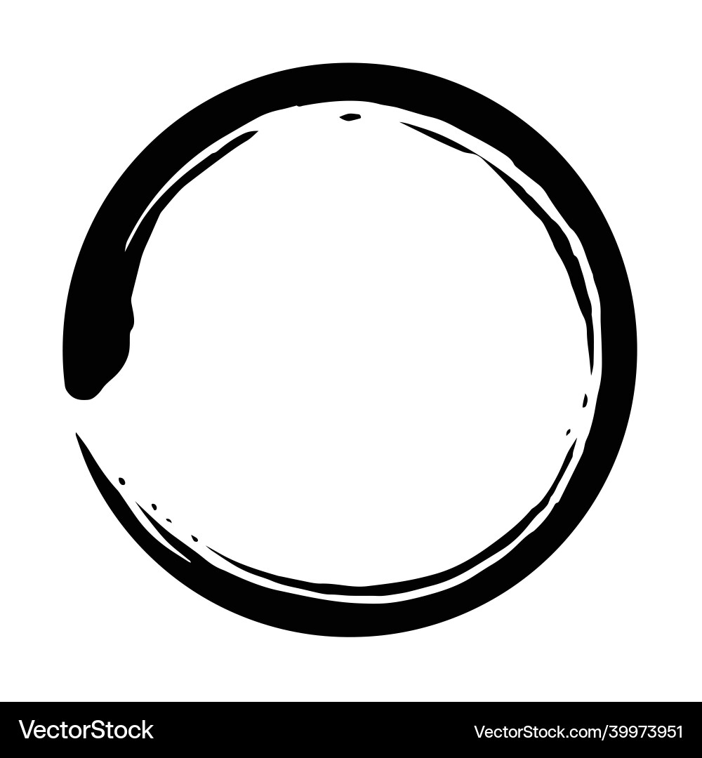 Enso Circle Art - Zen Symbol Vector Image