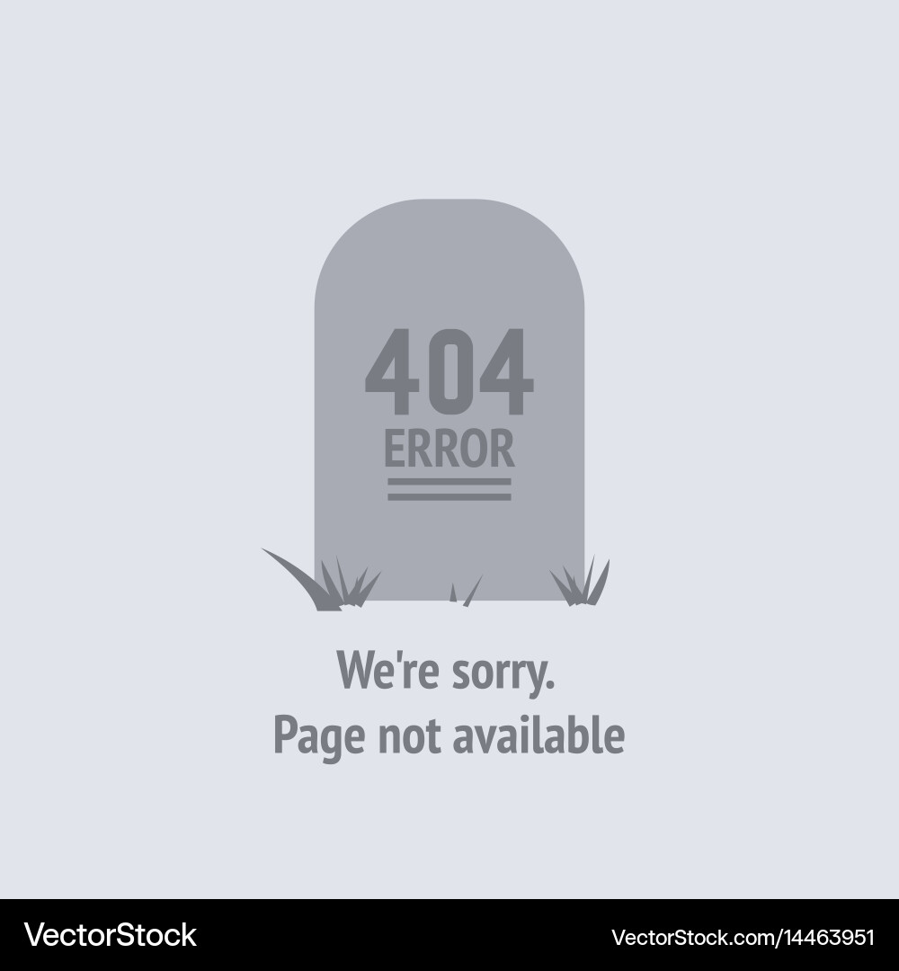 Error 404 page not found vector image