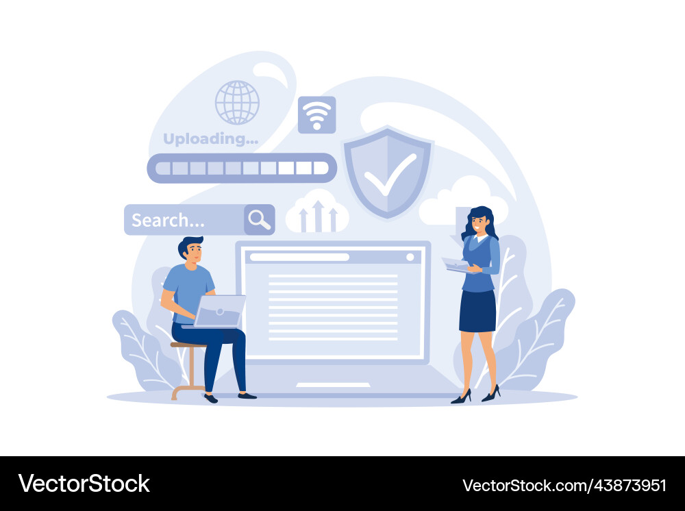 Internet of things development idea smart vector image