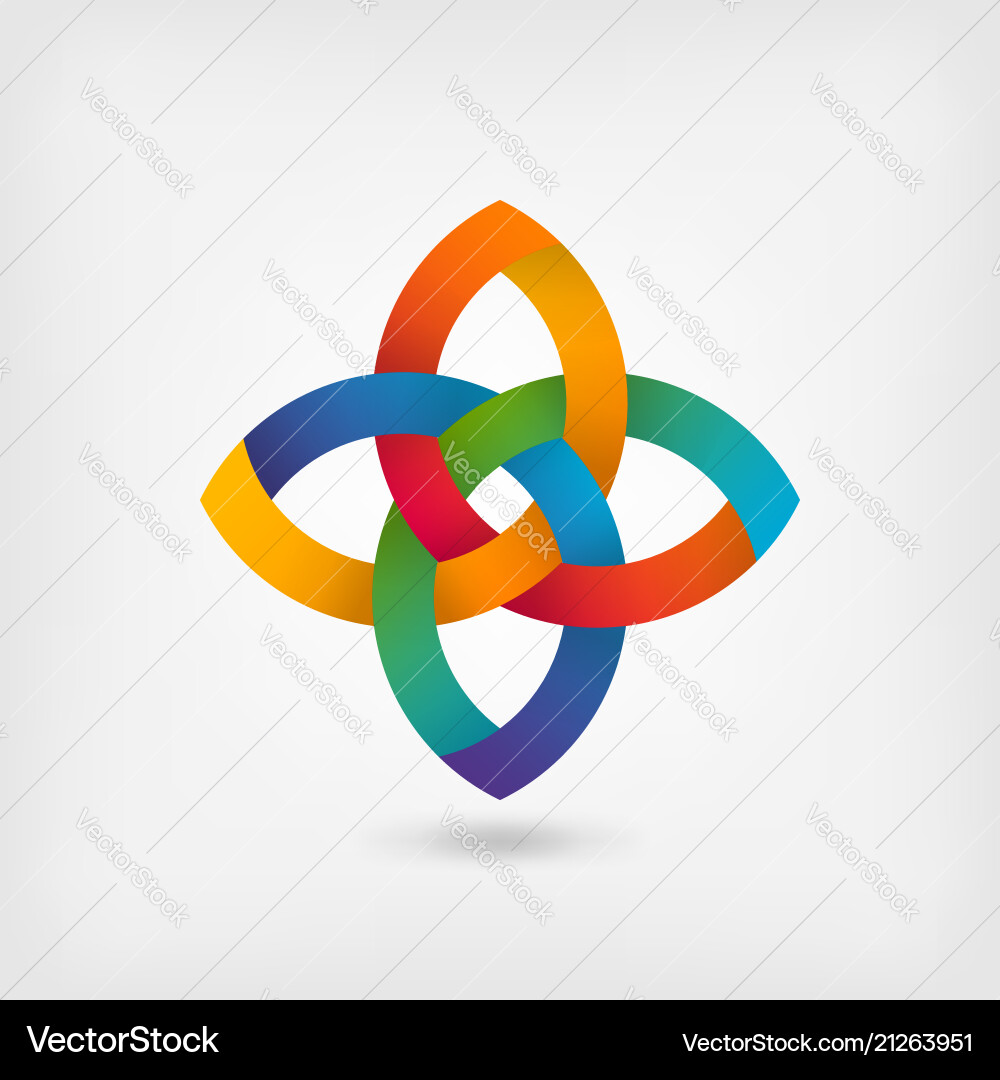 Intertwined Abstract Symbol vector image