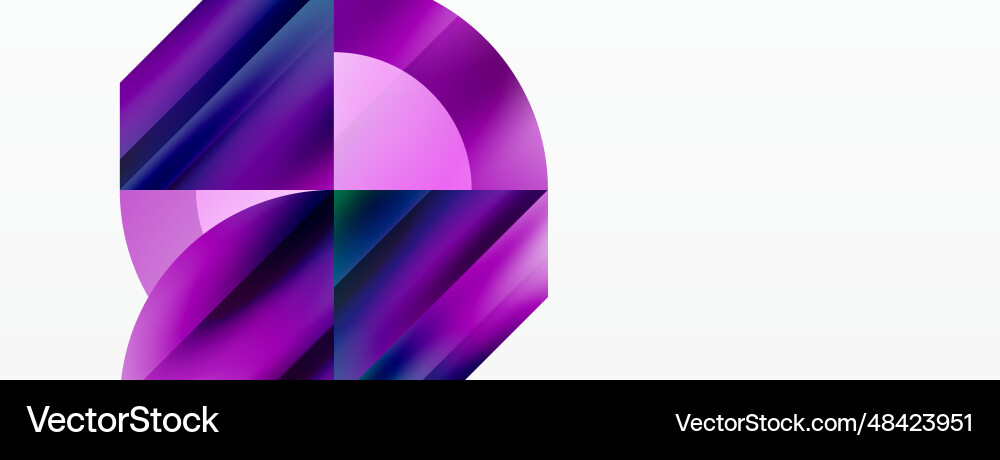 Minimalist Squares & Circles Vector Image