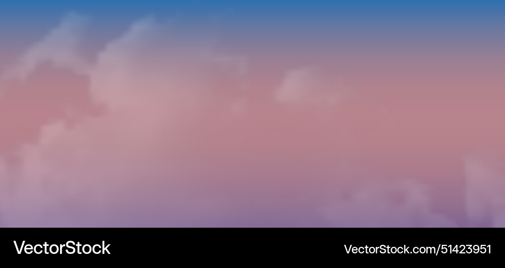 Modern colorful gradient background with clouds Vector Image
