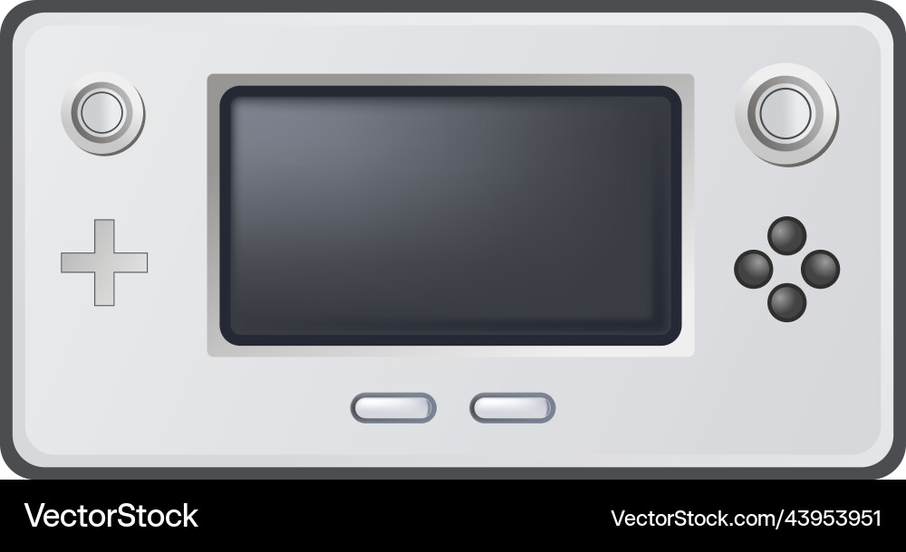 PSP Console with Joystick vector image