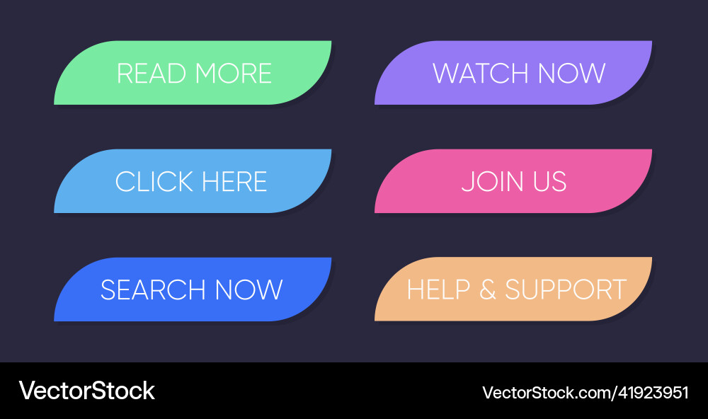 Set of multi-colored buttons using the gradient Set of multi-colored buttons using the gradient vector image