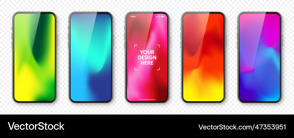 Smartphone with touch screen and abstract colorful Smartphone with touch screen and abstract colorful vector image