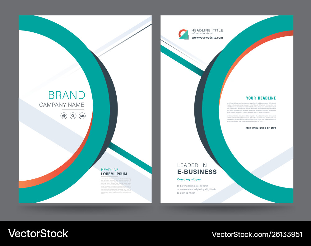 Template annual report Royalty Free Vector Image